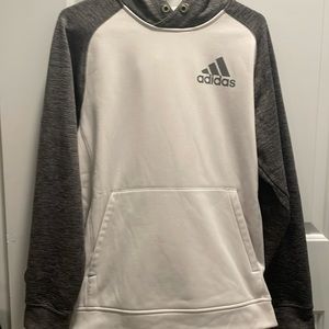 ADIDAS Climawarm white and grey men’s Athleisure hoodie - SZ L
